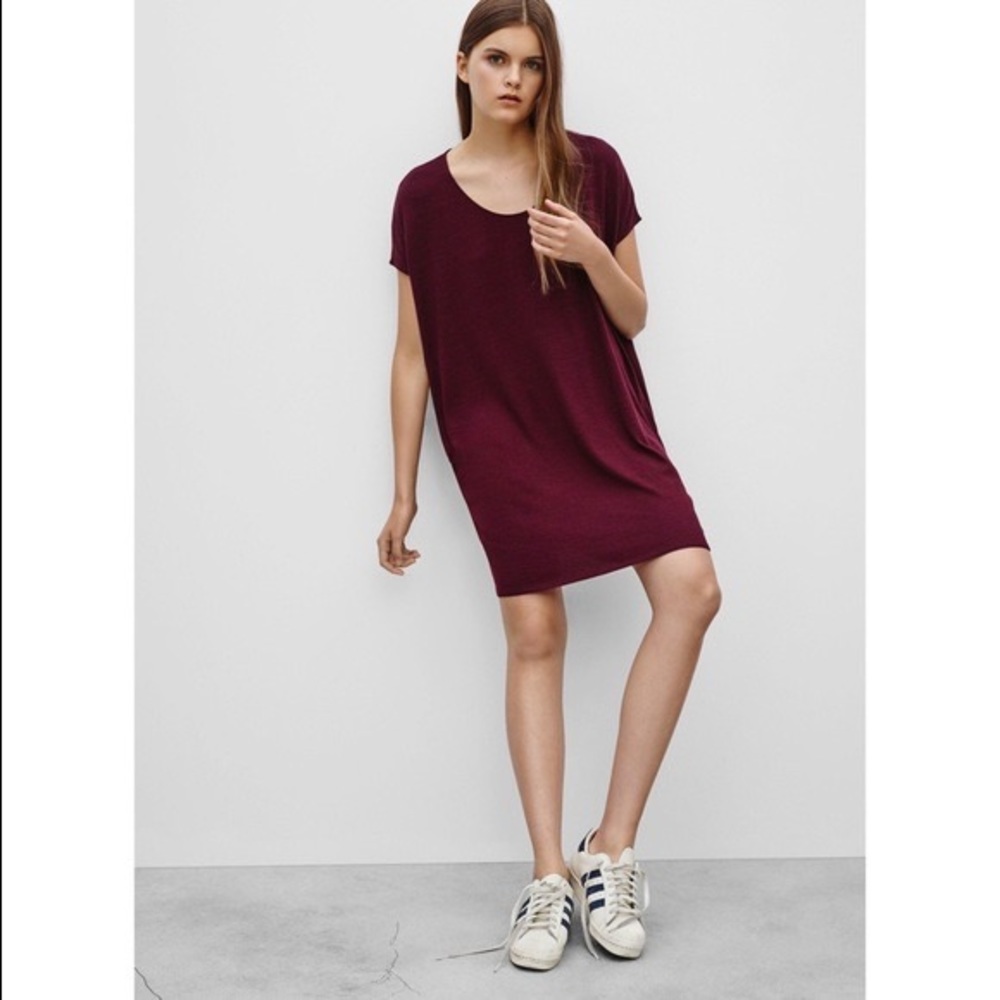 2/$12 Wilfred Free NWOT Shirt Dress with Pockets - Burgundy